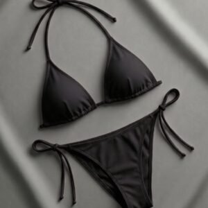 Plain Jersey Bikni Set  (Black, Blue, Maroon, Pink, Red, Skin) | Sizes 32–42