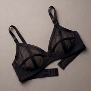 Women’s Net Bra – Soft Transparent Mesh Bra (Black, Blue, Maroon, Pink) | Sizes 32–42