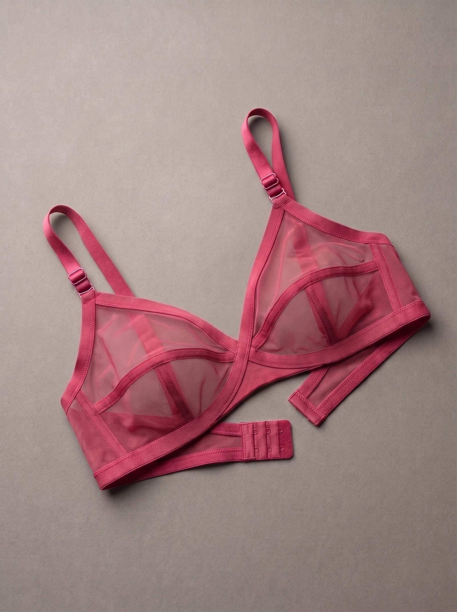 Women’s Net Bra – Soft Transparent Mesh Bra (Black, Blue, Maroon, Pink) | Sizes 32–42 - Image 4