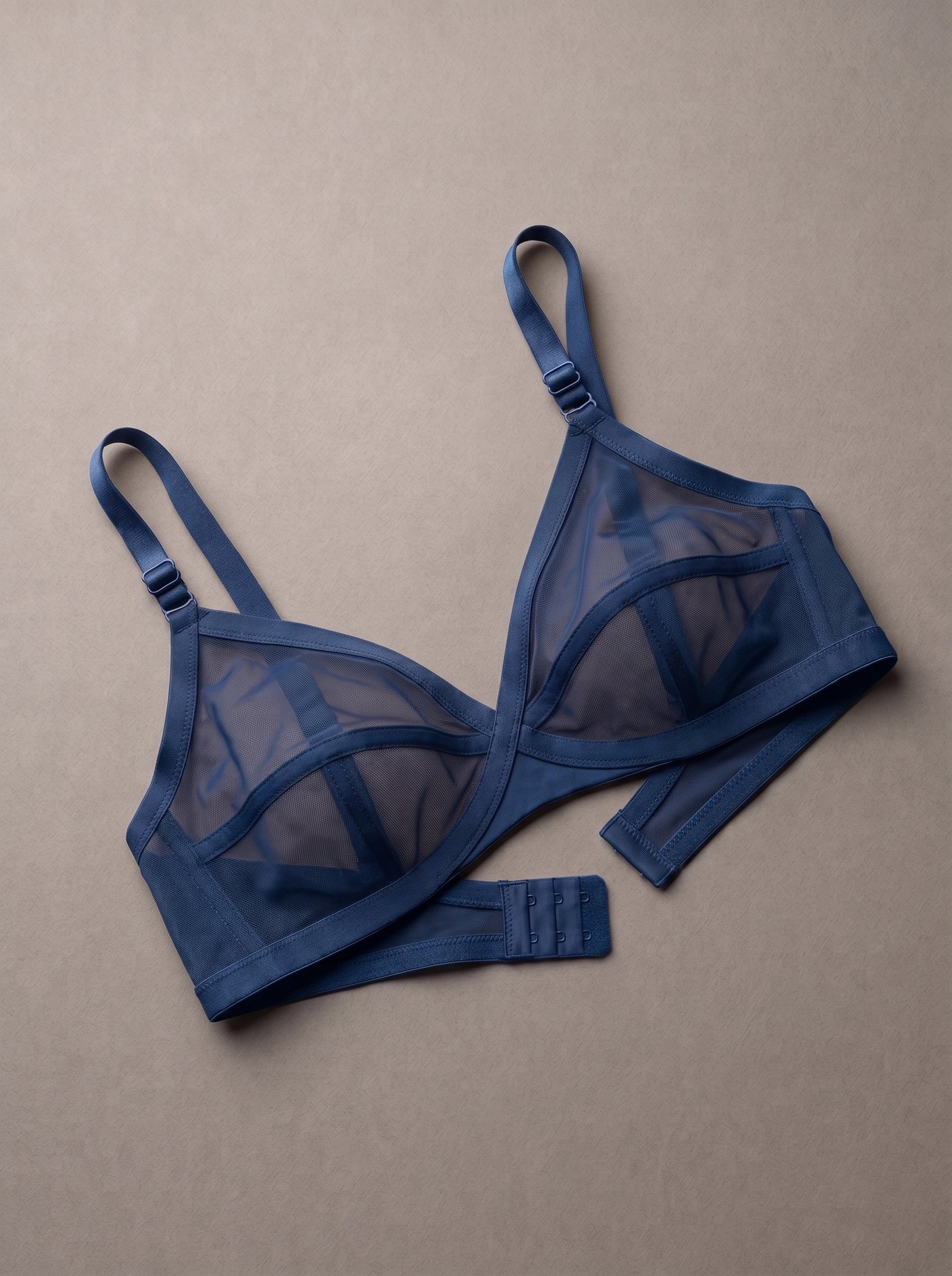 Women’s Net Bra – Soft Transparent Mesh Bra (Black, Blue, Maroon, Pink) | Sizes 32–42 - Image 3